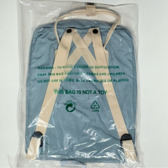 Fjallraven Kanken Original Backpack, Sky Blue / Light Oak, NWT - Picture 4 of 6